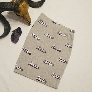 Forever 21 Babe Grey Sweater Skirt S